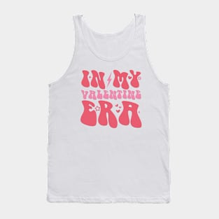 Retro Groovy In My Valentine Era Valentine Day Womens Girls Tank Top